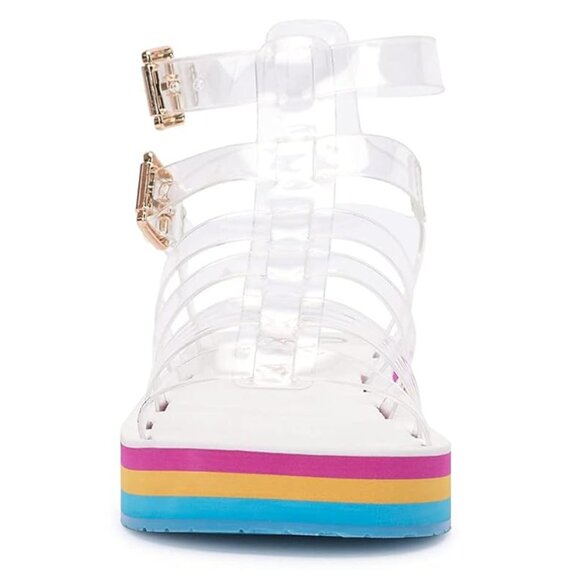 NEW JESSICA SIMPSON Bimala Platform Sandals Clear/pink 252 1M1 - Picture 3 of 10